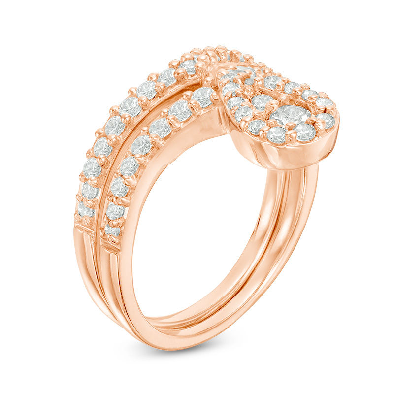 0.70 CT. T.W. Diamond Pear-Shaped Frame Bridal Set in 10K Rose Gold|Peoples Jewellers