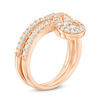 Thumbnail Image 2 of 0.70 CT. T.W. Diamond Pear-Shaped Frame Bridal Set in 10K Rose Gold