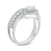 Thumbnail Image 2 of 0.95 CT. T.W. Diamond Tilted Cushion Frame Bridal Set in 10K White Gold