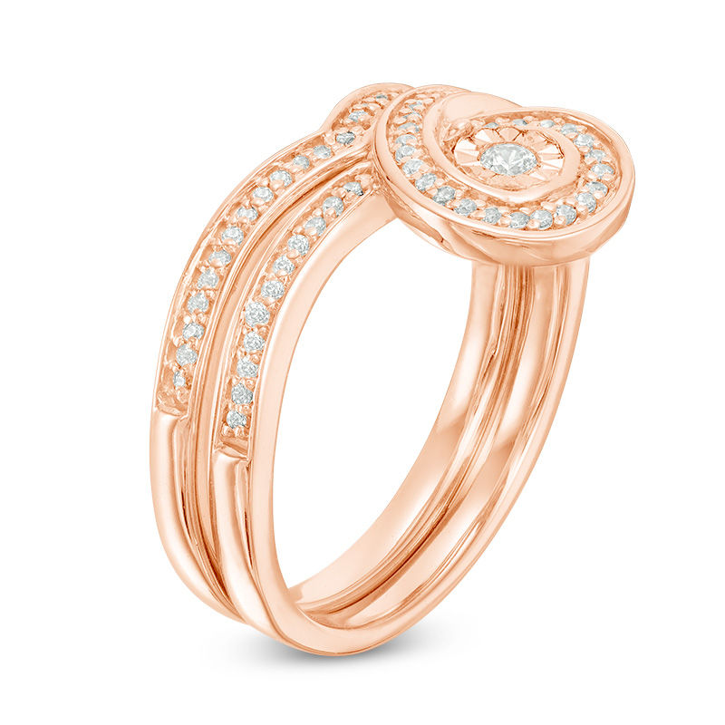 0.30 CT. T.W. Diamond Pear-Shaped Frame Bridal Set in 10K Rose Gold|Peoples Jewellers