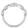 White Sapphire Duo Twist Ring in 14K White Gold