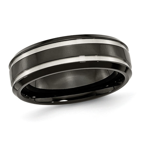 5mm Polished Stainless Steel Flat Comfort Fit Wedding Band - The Black Bow  Jewelry Company