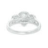 Thumbnail Image 2 of 1.50 CT. T.W. Pear-Shaped Certified Diamond Past Present Future® Frame Engagement Ring in 14K White Gold (I/I1)