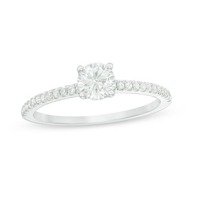 0.58 CT. T.W. Diamond Engagement Ring in 14K White Gold