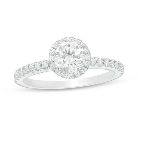 CT. T.W. Diamond Frame Engagement Ring in 14K White Gold