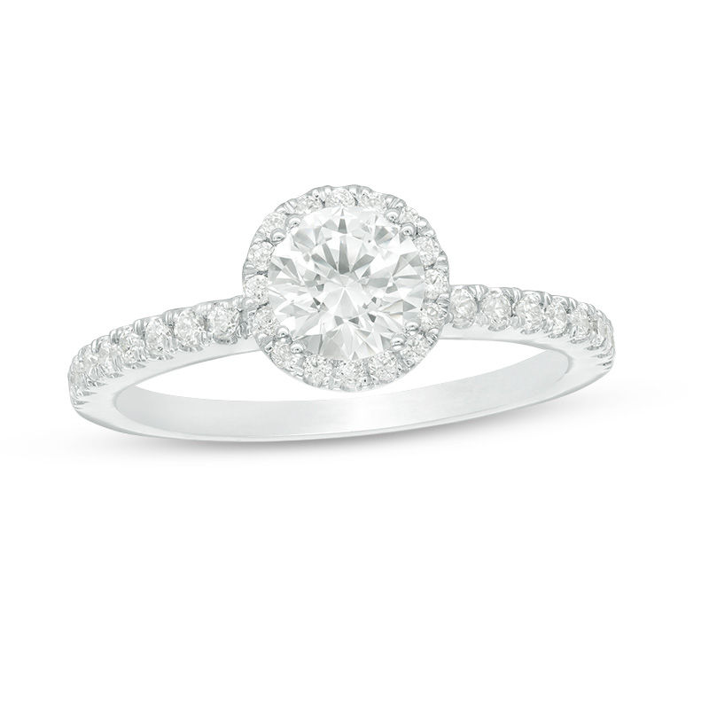 CT. T.W. Diamond Frame Engagement Ring in 14K White Gold|Peoples Jewellers