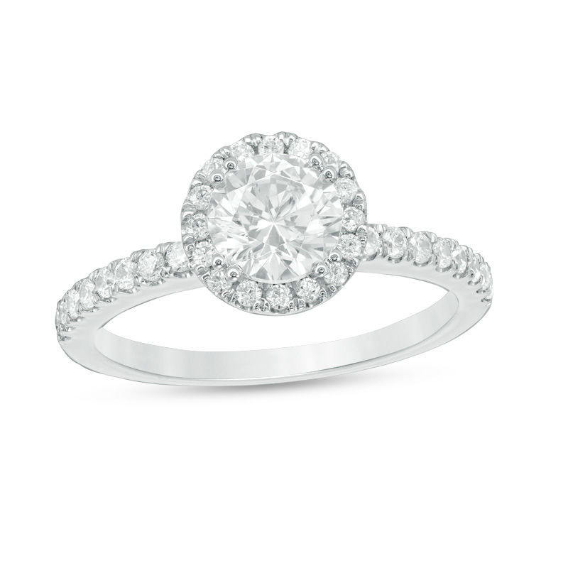 Main Image 1 of 1.33 CT. T.W. Diamond Frame Engagement Ring in 14K White Gold