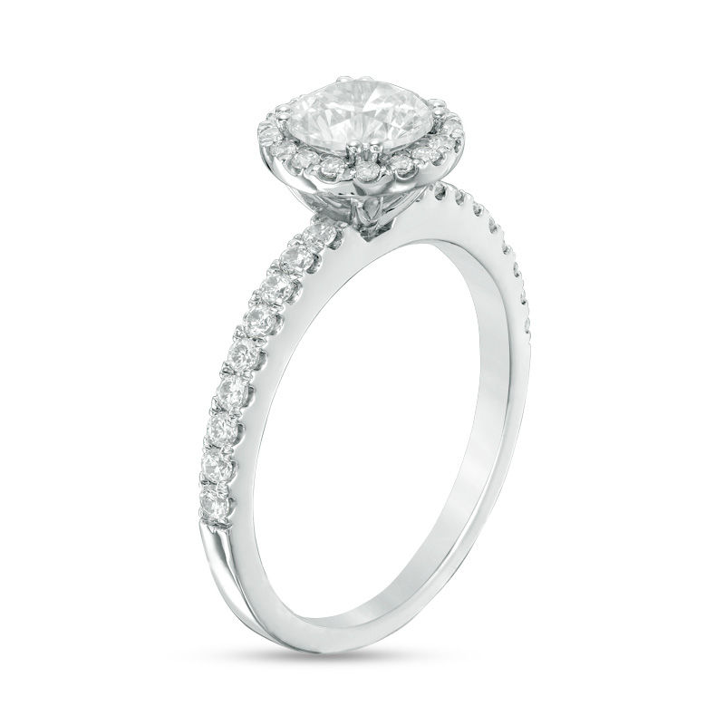 Main Image 2 of 1.33 CT. T.W. Diamond Frame Engagement Ring in 14K White Gold