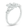 0.04 CT. Diamond Solitaire Claddagh Promise Ring in 10K White Gold