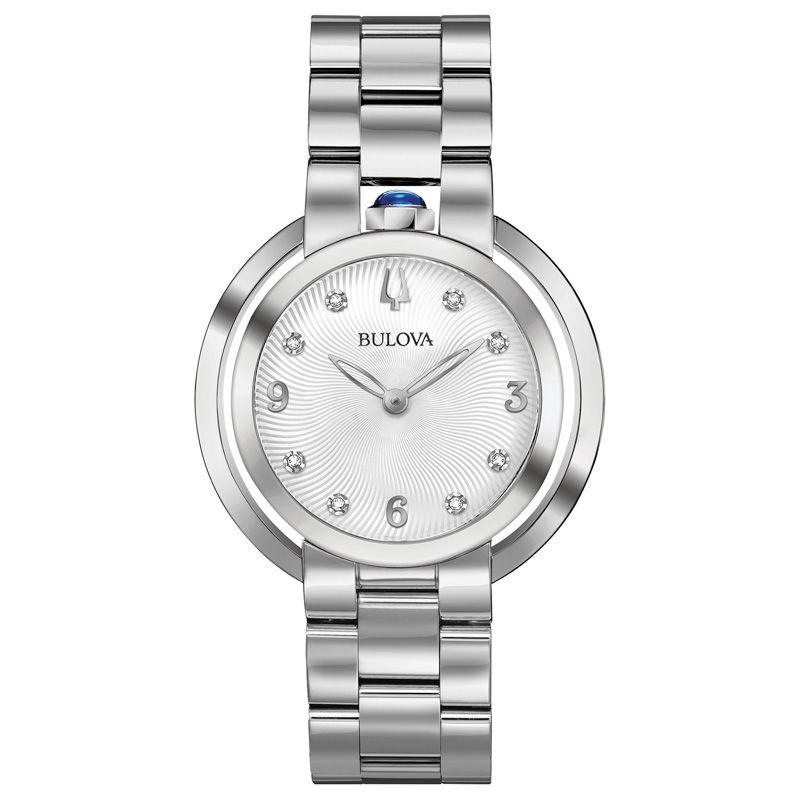 Ladies’ Bulova Rubaiyat Diamond Accent Watch with Silver-White Dial (Model: 96P184)|Peoples Jewellers