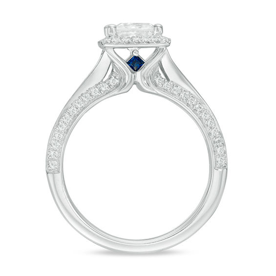 Vera Wang Love Collection 1.45 CT. T.W. Princess-Cut Diamond Frame Engagement Ring in 14K White Gold