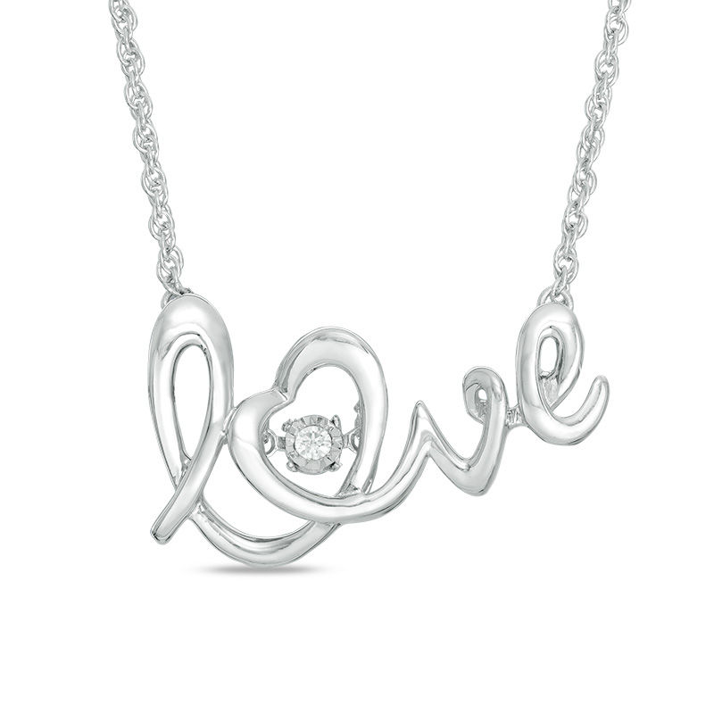 Unstoppable Love™ Diamond Accent Solitaire "love" Heart Necklace in Sterling Silver|Peoples Jewellers