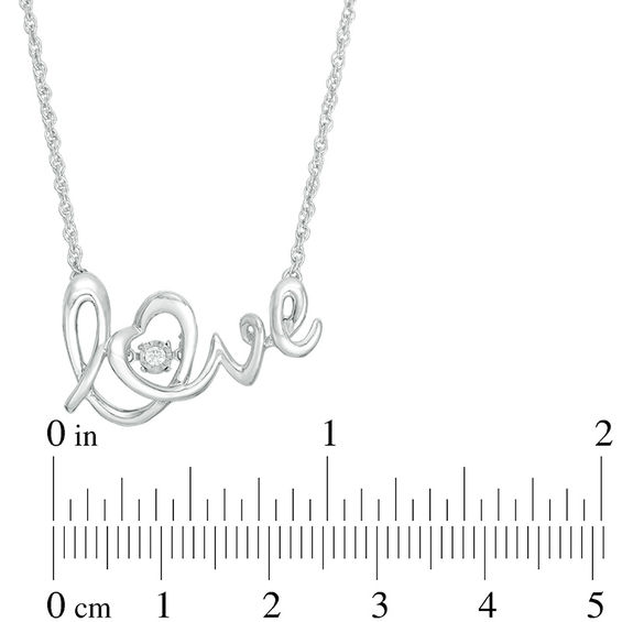 Unstoppable Love™ Diamond Accent Solitaire "love" Heart Necklace in Sterling Silver