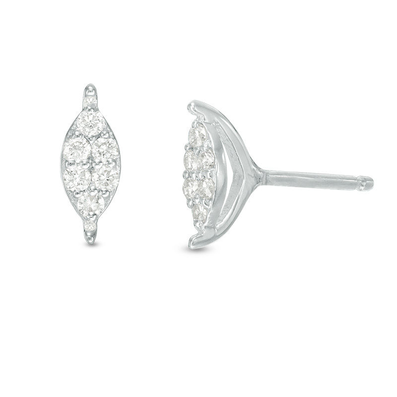 0.09 CT. T.W. Composite Diamond Marquise Stud Earrings in Sterling Silver|Peoples Jewellers