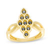 Thumbnail Image 0 of 0.22 CT. T.W. Black Diamond Marquise Ring in 10K Gold