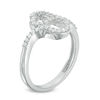 0.29 CT. T.W. Diamond Bypass Heart Ring in Sterling Silver