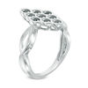 0.22 CT. T.W. Black Diamond Marquise Ring in Sterling Silver