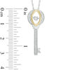 Thumbnail Image 1 of Unstoppable Love™ 0.12 CT. T.W. Diamond Key Pendant in Sterling Silver and 10K Gold