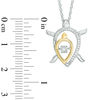 Thumbnail Image 1 of Unstoppable Love™ 0.07 CT. T.W. Diamond Mother and Baby Turtle Pendant in Sterling Silver and 10K Gold