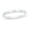 0.15 CT. T.W. Diamond Station Anniversary Band in 10K White Gold