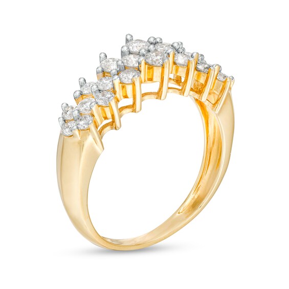 0.50 CT. T.W. Diamond Multi-Row Band in 10K Gold