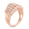 1.00 CT. T.W. Diamond Pyramid Anniversary Ring in 10K Rose Gold