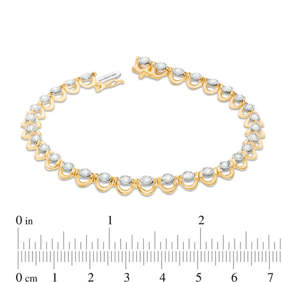 2.00 CT. T.W. Diamond Bracelet in 10K Gold - 7.25"