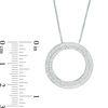 0.70 CT. T.W. Diamond Open Circle Pendant in 10K White Gold