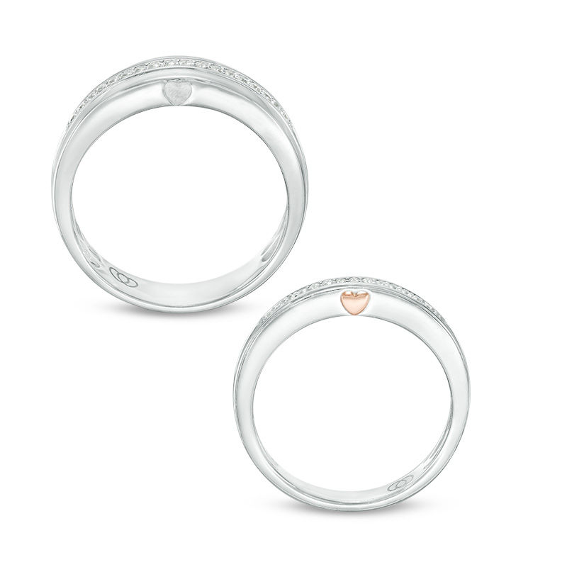CT. T.W. Diamond Duo Wedding Band Set in 10K Gold|Peoples Jewellers