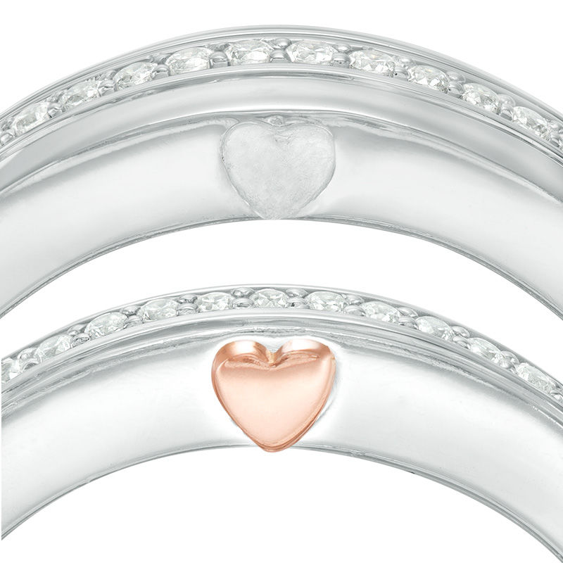 CT. T.W. Diamond Duo Wedding Band Set in 10K Gold|Peoples Jewellers