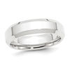 Men's 6.0mm Bevelled Edge Wedding Band in Platinum