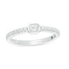 Thumbnail Image 0 of Vera Wang Love Collection 0.30 CT. T.W. Emerald-Cut Diamond Sideways Stackable Band in 14K White Gold