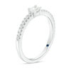 Vera Wang Love Collection 0.30 CT. T.W. Oval Diamond Sideways Stackable Band in 14K White Gold