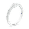 Thumbnail Image 1 of Vera Wang Love Collection 0.30 CT. T.W. Pear-Shaped Diamond Sideways Stackable Band in 14K White Gold