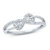 Thumbnail Image 0 of 0.04 CT. T.W. Diamond Infinity Ring in Sterling Silver