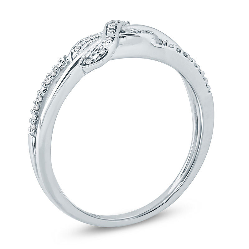 0.04 CT. T.W. Diamond Infinity Ring in Sterling Silver|Peoples Jewellers