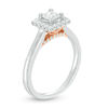 Thumbnail Image 1 of 0.50 CT. T.W. Princess-Cut Diamond Frame Engagement Ring in 10K Two-Tone Gold