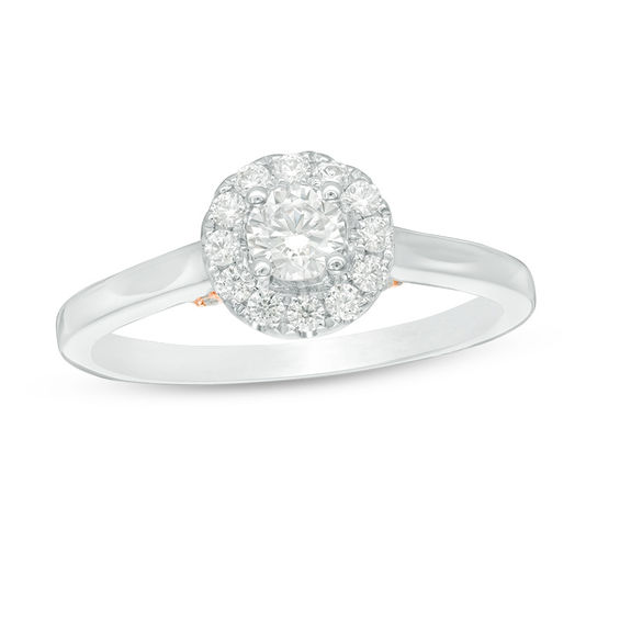 0.50 CT. T.W. Diamond Frame Engagement Ring in 10K Two-Tone Gold