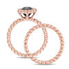 Thumbnail Image 2 of 1.96 CT. T.W. Enhanced Black and White Diamond Frame Bridal Set in 10K Rose Gold