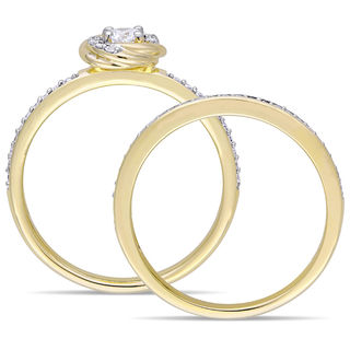 0.47 CT. T.W. Diamond Swirl Bridal Set in 10K Gold