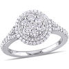 Thumbnail Image 0 of 0.98 CT. T.W. Multi-Diamond Double Frame Engagement Ring in 14K White Gold
