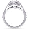 Thumbnail Image 2 of 0.98 CT. T.W. Multi-Diamond Double Frame Engagement Ring in 14K White Gold