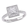 0.74 CT. T.W. Princess-Cut Diamond Frame Engagement Ring in 14K White Gold