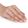 0.72 CT. T.W. Oval Diamond Frame Engagement Ring in 14K White Gold