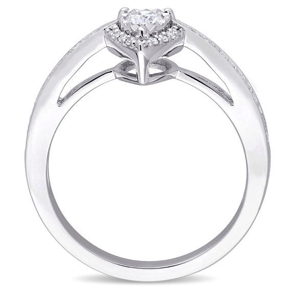 0.33 CT. T.W. Diamond Pear-Shaped Frame Engagement Ring in Sterling Silver