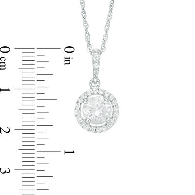 Lab-Created White Sapphire Frame Pendant and Drop Earrings Set in Sterling Silver