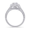 0.98 CT. T.W. Pear-Shaped Diamond Double Frame Engagement Ring in 14K White Gold