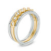 Thumbnail Image 1 of Convertibilities 0.16 CT. T.W. Diamond Twist Three-in-One Ring in Sterling Silver and 10K Gold