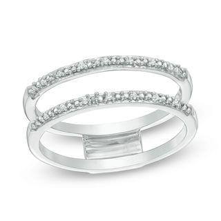 Convertibilities 0.16 CT. T.W. Diamond Twist Three-in-One Ring in Sterling Silver and 10K Gold