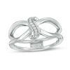 Thumbnail Image 2 of Convertibilities 0.20 CT. T.W. Diamond "S" Three-in-One Ring in Sterling Silver